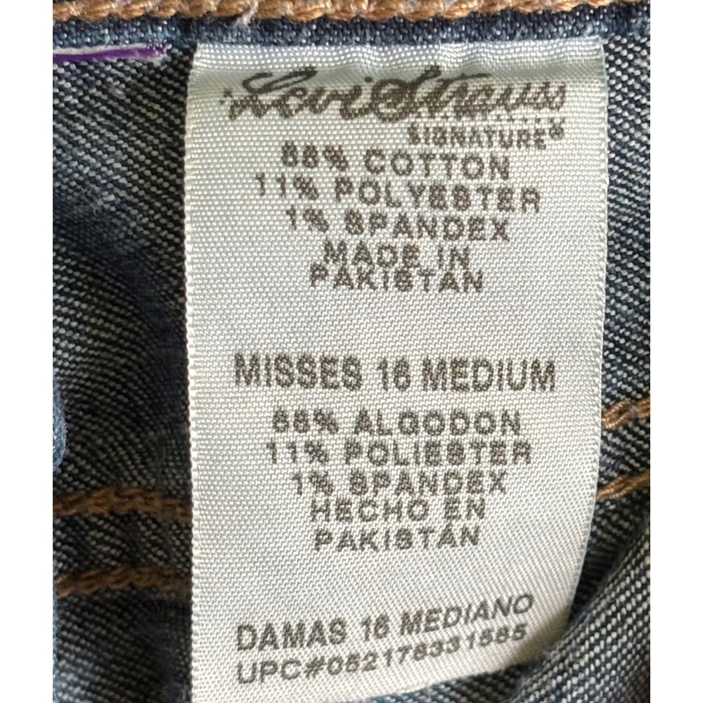 Levi Strauss Signature Stretch Mid Rise Straight Leg Jeans Womens Size 16 Medium - Picture 5 of 7